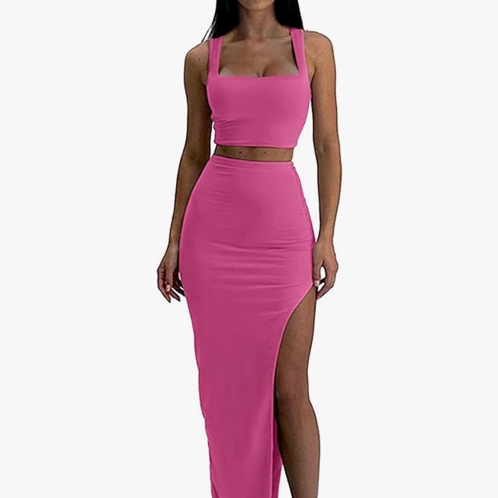 Pink skirt set